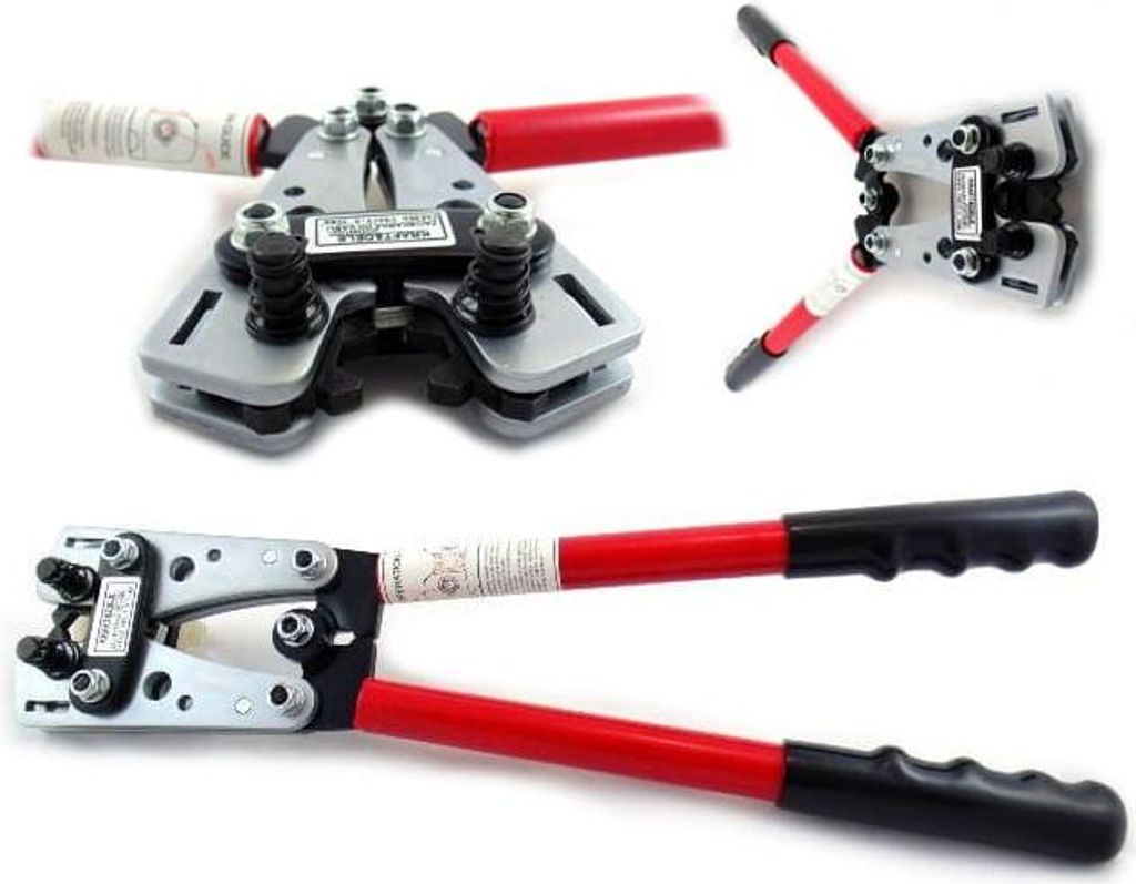 KRAFT&DELE | Crimpmaschine, für 6-50mm, für Kabelschuhe, Batteriekabelschuh Crimpzange, Presszange, Kabelschuh Crimpen, Kabelschuhzange Satz