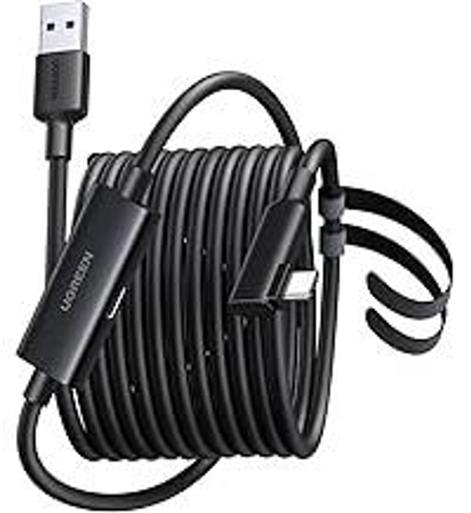 UGREEN Link Kabel mit Ladefunktion 5M 18W Schnellladung 5Gbps Kompatibel mit Oculus/Meta Quest 3/3S Zubehör, Quest2/Pro Link Kabel für PC/SteamVR...