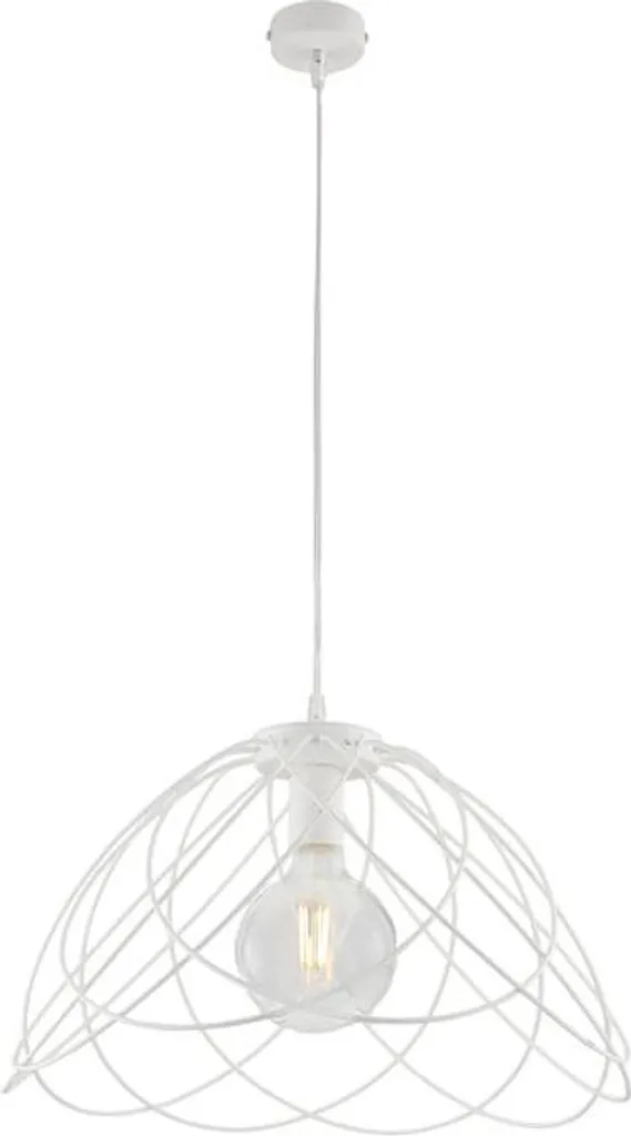Lustre Pagode Blanc pour Salon et Salle à Manger Shabby Chic d.45 cm