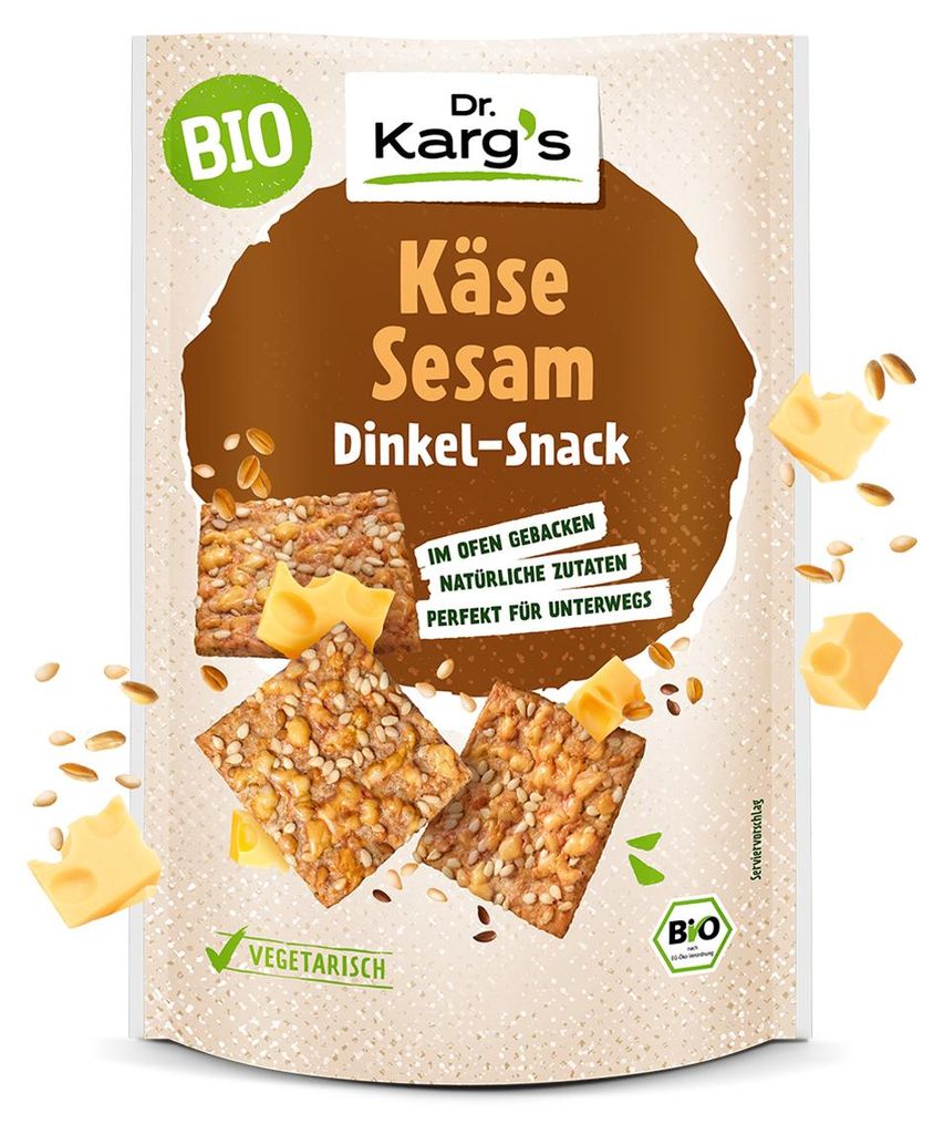 Dr Kargs formaggio di farro biologico snack quadrato Immagine del prodotto 