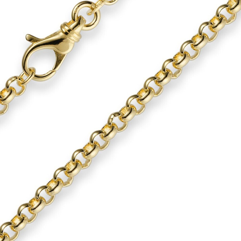 3,5mm Armband Armkette Erbskette aus 585 Gold Gelbgold 21cm Uni