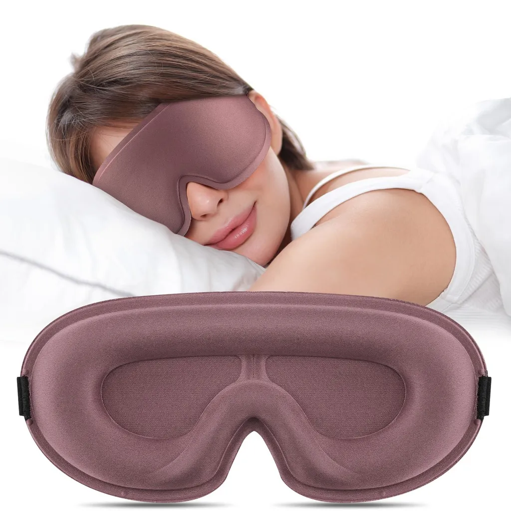 Masque sommeil anti-lumière rose - Fini les pressions sur les yeux