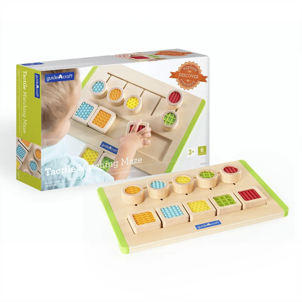 Stimulez la Concentration avec le Guidecraft Tactile Maze Sensoriel