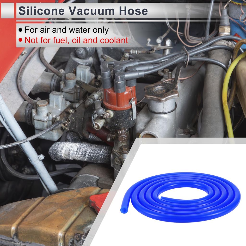 1 Stück Silikon-Vakuumschlauch Hochtemperatur 10Ft 1/2" 12mm ID 3mm Dicke Automobil-Vakuumschlauch 130PSI Maximaldruck Blau