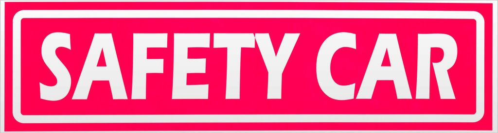 Kiwistar Safety Car invertiert Magnetschild Schild magnetisch - 30cm Neonpink - Magnetfolie für Auto PKW Kfz
