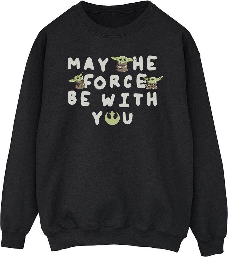 Star Wars - "The Mandalorian May The Force Be With You" Sweatshirt für Herren BI46765 (XL) (Schwarz)