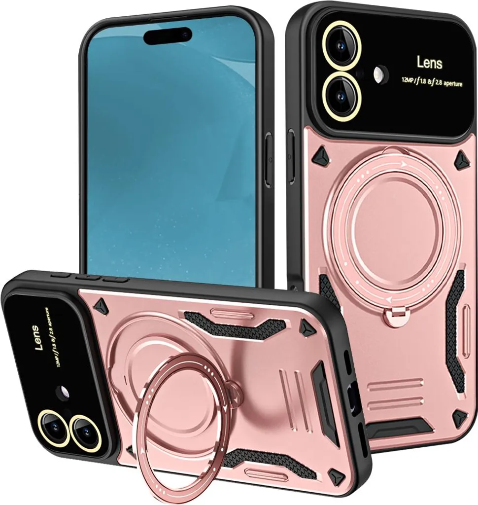 Cover Antiurto Oppo A58 4G con Anello e Protezione Fotocamera