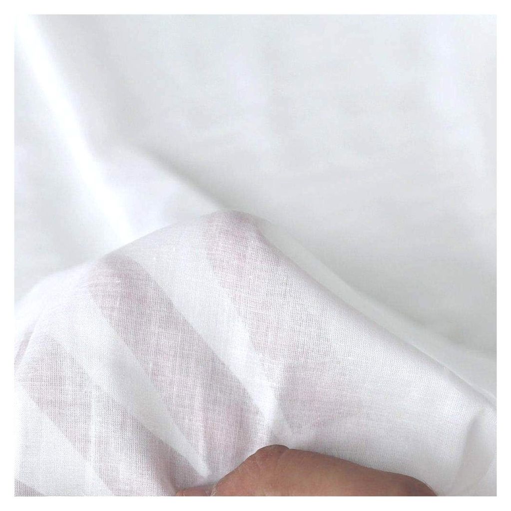 Baumwollstoffe Sommer Batist aus 100% Baumwolle | zarter Nesselstoff für Kleidung und Dekoration | Meterware zum Nähen (Weiß, 150 cm breit)