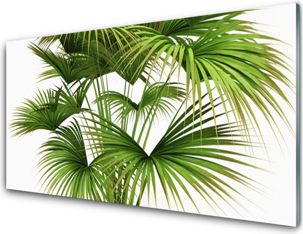 Küchenrückwand aus Glas 100x50cm Spritzschutz Blätter Pflanzen