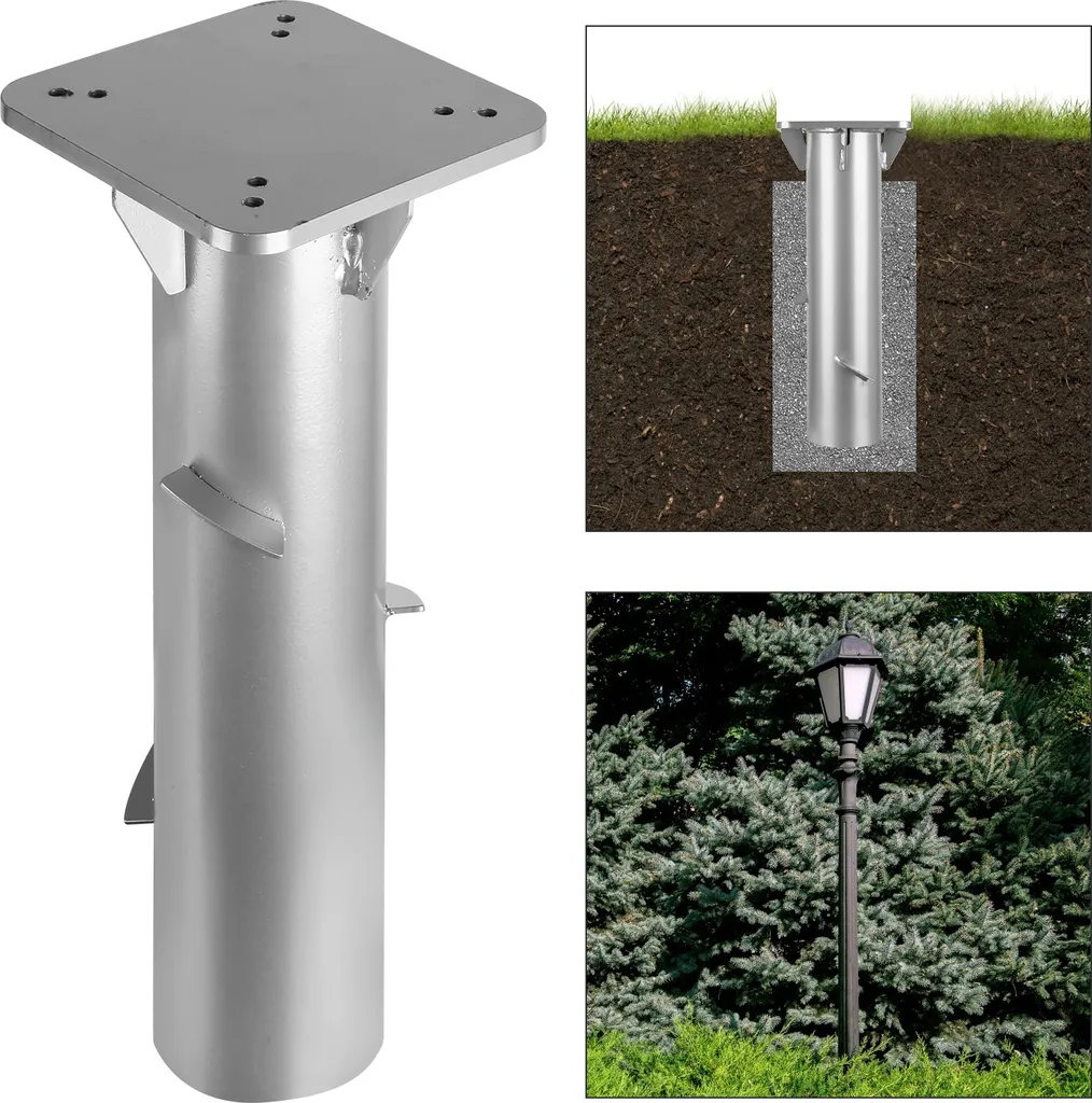 Ancoraggio a Terra per Ombrellone Hengda Metallo 40cm Universale