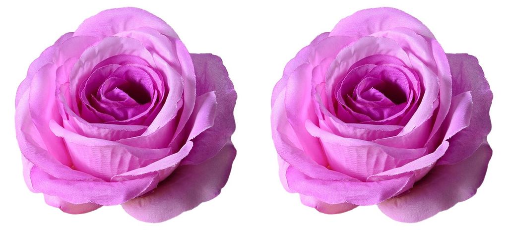 2 realistische künstliche Rosenblütenköpfe aus Kunstseide ohne Stiel für DIY-Bastelarbeiten, Hochzeiten, Babypartys und Tischdekorationen