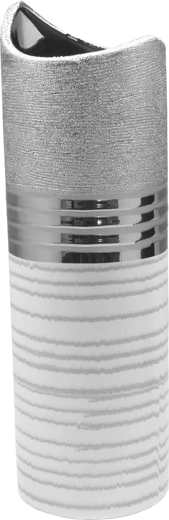 Vase Haut en Céramique Bicolore 44 cm Lavena au Design Gestreift