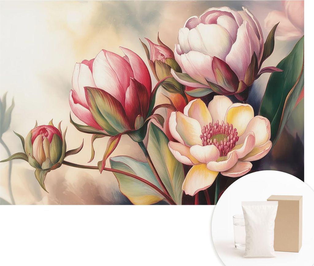 Fototapete - Wandbilder für Wohnzimmer - 104x70 cm - Dekorative Wandfolie - Modernes Design für Wanddekoration - Tapeten für Innenräume - Ein B...