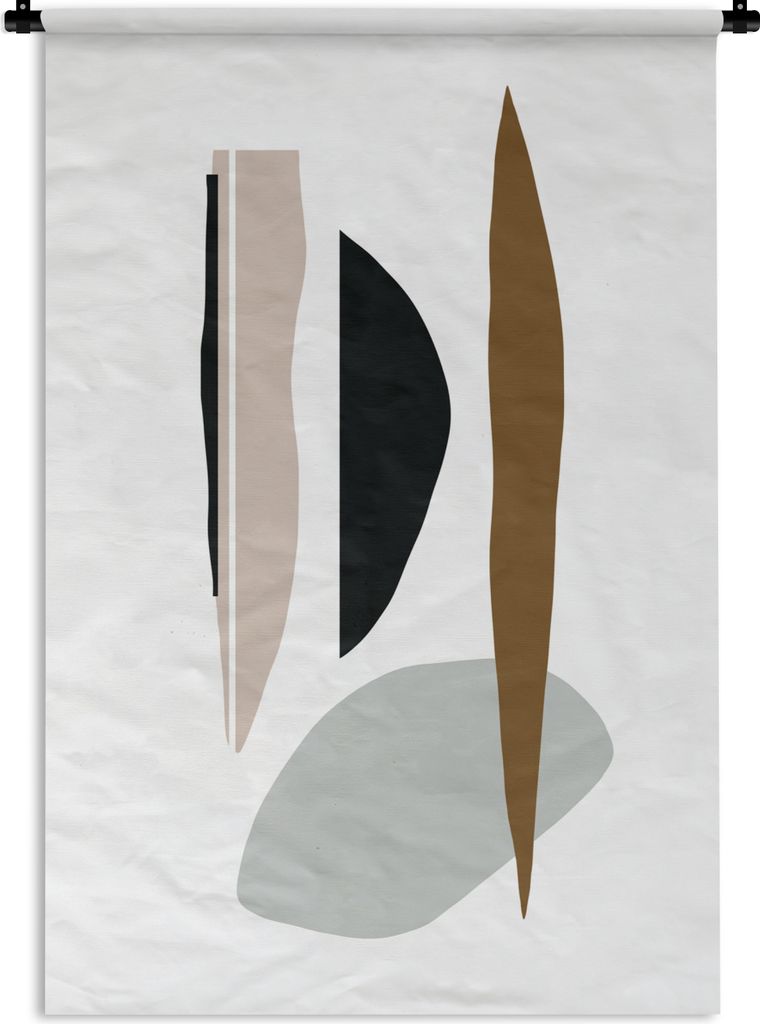 MuchoWow Wandteppich Wandbehang Abstrakt - Pastell - Design 90x135 cm Tapisserie Dekoration Wandtuch - Baumwolle - Wandskulptur