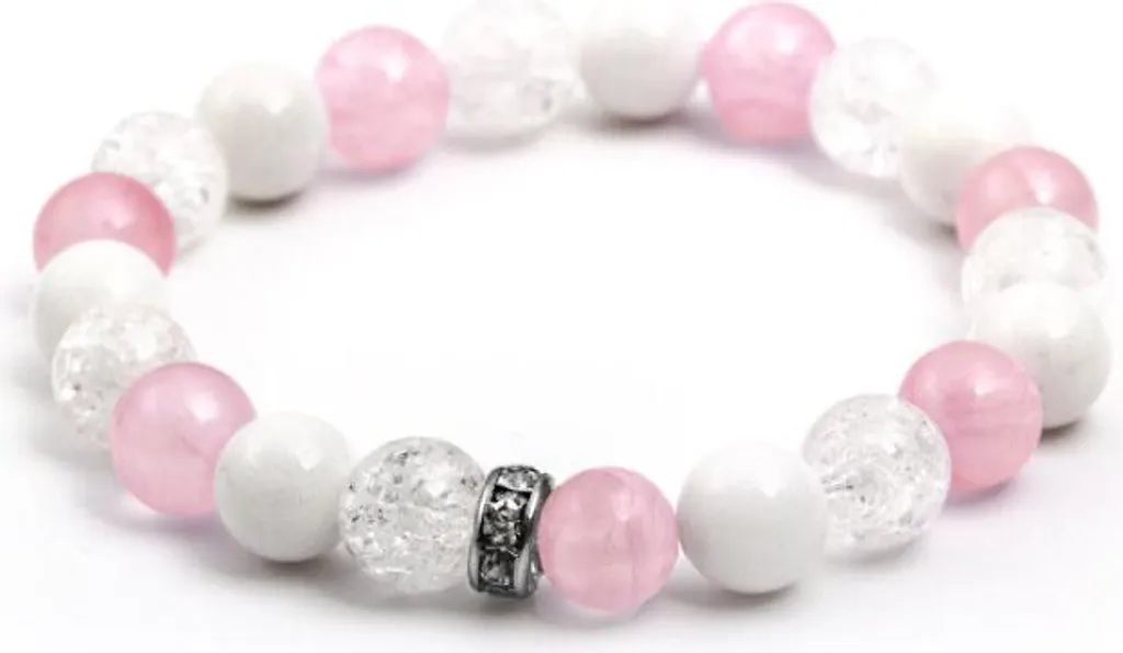 Bracciale di perline in giada e cristallo MINK104/17