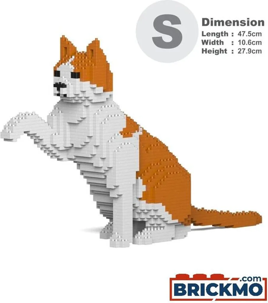Maquette de chat en briques JEKCA ST19CA12-M03, puzzle 3D adultes