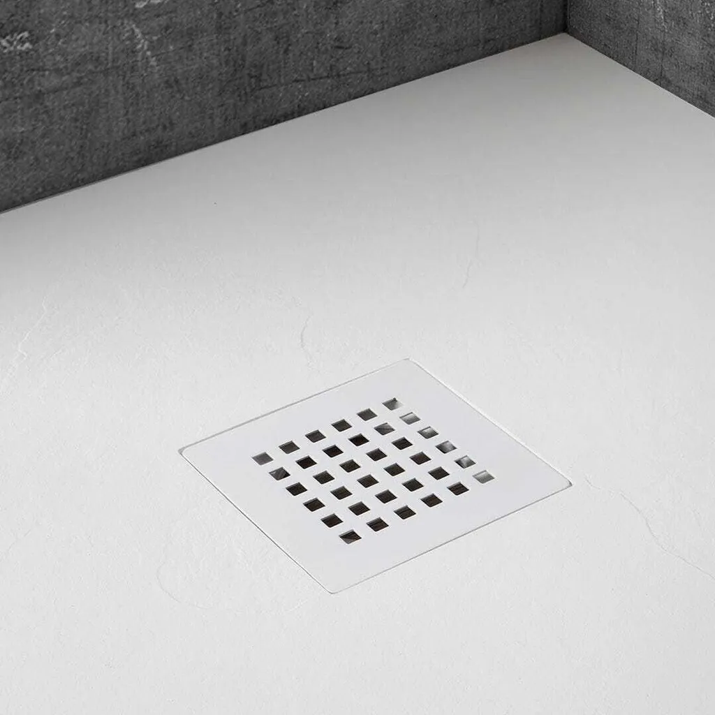 Piatto Doccia Muse 90x70 Bianco Effetto Pietra Riducibile SMC