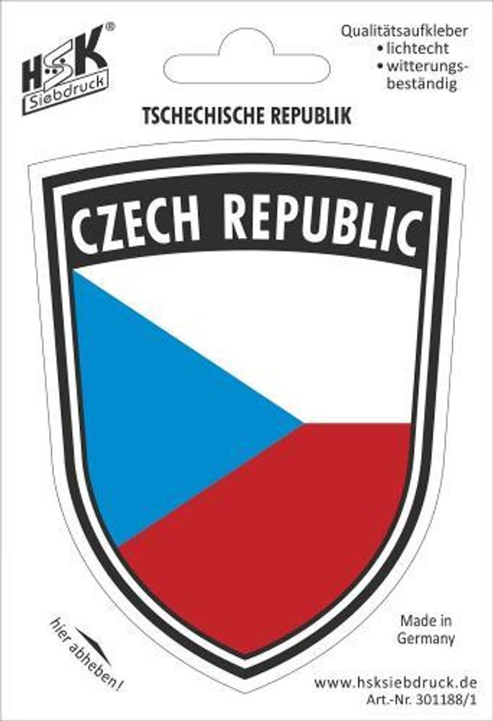 PVC Aufkleber - CZECH REPUBLIC - Tschechische Republic - 301188/1 - Gr. ca. 7,9 x 10 cm