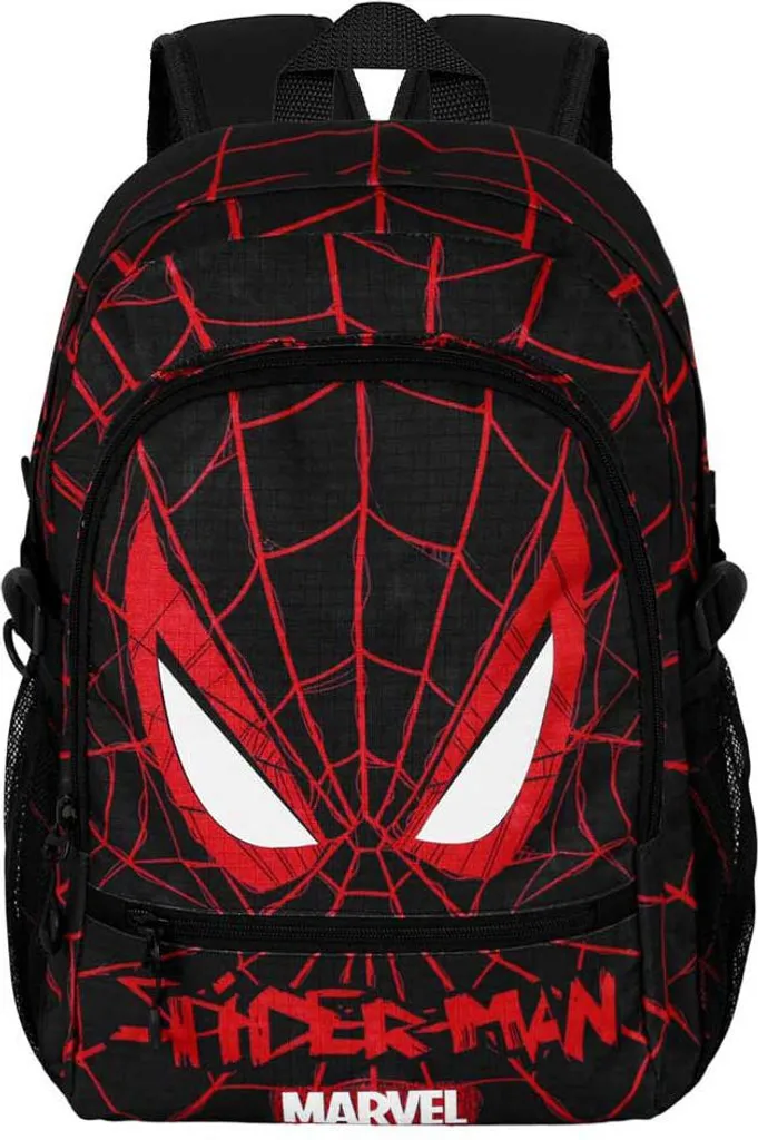 Petit sac à dos scolaire Spiderman Vision Noir Marvel pour Adolescent