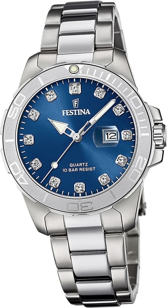 Festina Edelstahl Damen Uhr Armbanduhr silber Casual D2UF20503/6