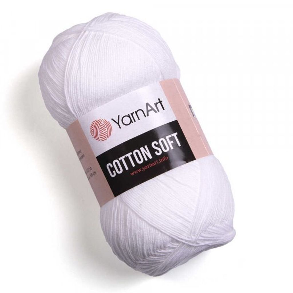 YarnArt Bavlna Soft příze 100 g / 600 m - barva 62 optická Obrázek produktu 