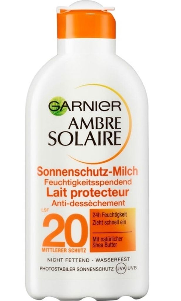 Garnier Ambre Solaire, Mleczko do opalania, SPF 20, 200 ml Zdjęcie produktu 