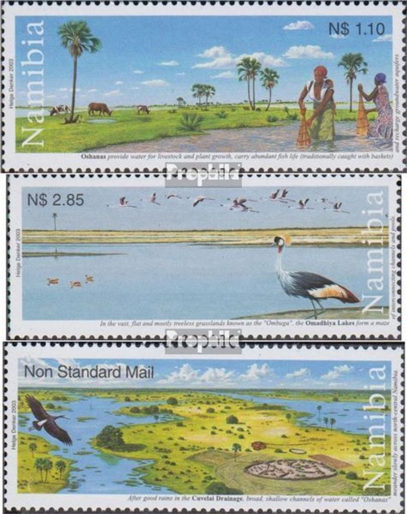 Briefmarken Namibia - Südwestafrika 2003 Mi 1106-1108 Produktbild 