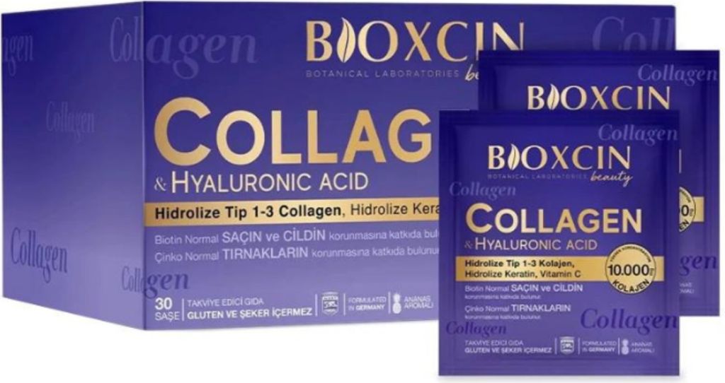 Bioxcin Collagen & Hyaluronsäure Nahrungsergänzungsmittel Produktbild 