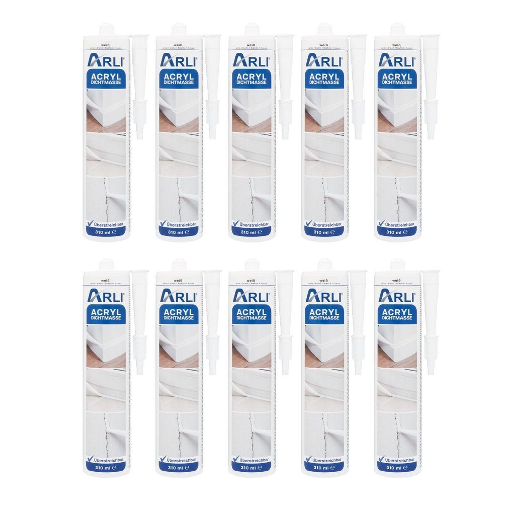 ARLI 10x ARLI Acryl 310ml weiß überstreichbare Dichtstoff Produktbild 