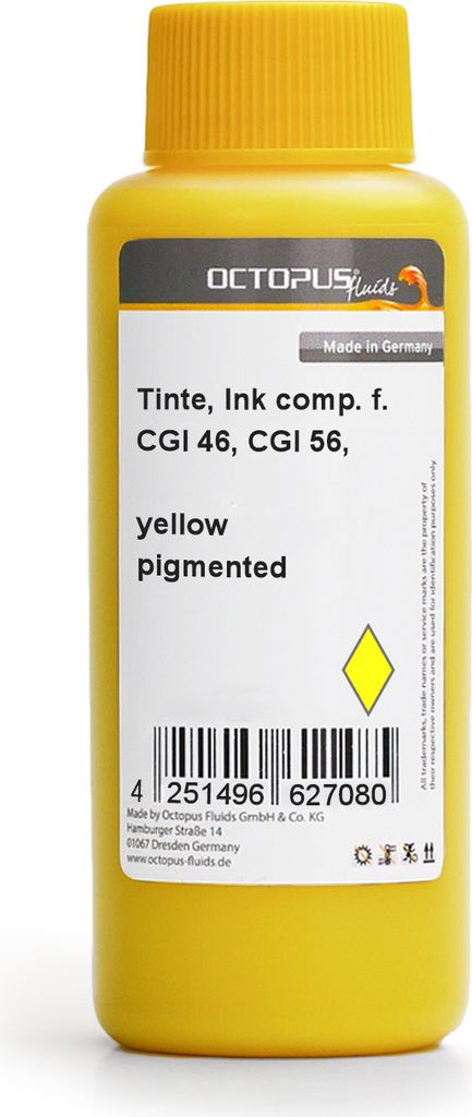 Nachfülltinte für Canon GI 46, GI 56 Tintentank, Maxify GX7055, GX6040, GX5050 yellow pigmentiert 1 L
