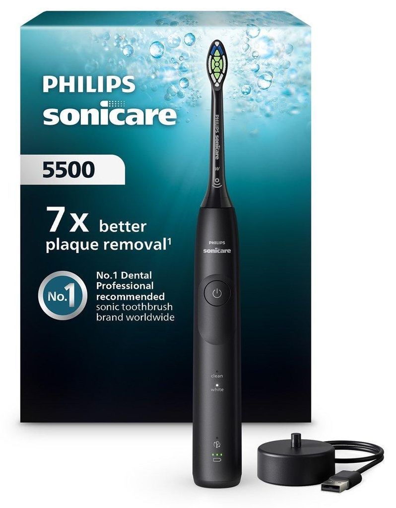 Philips Sonicare 5500 series Series 5500 HX7111/01 Wiederaufladbare Zahnbürste, Erwachsener, Schallzahnbürste, Tägliche Pflege, Whitening, 62000...