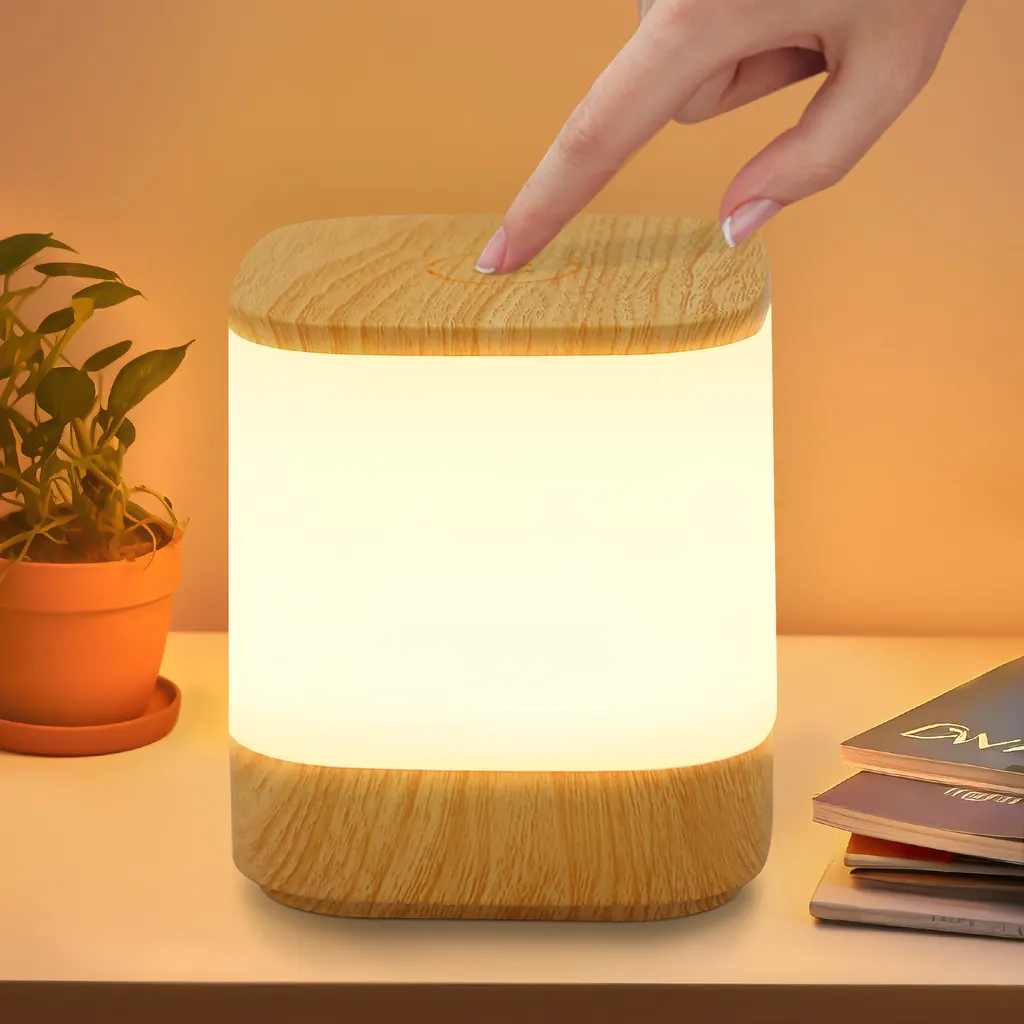 ZMH Luce notturna Wireless LED Touch Dimmerabile Lampada da tavolo a batteria con 3 temperature di colore 3600mAH USB Ricaricabile Lampada da comodino Funzione di temporizzazione