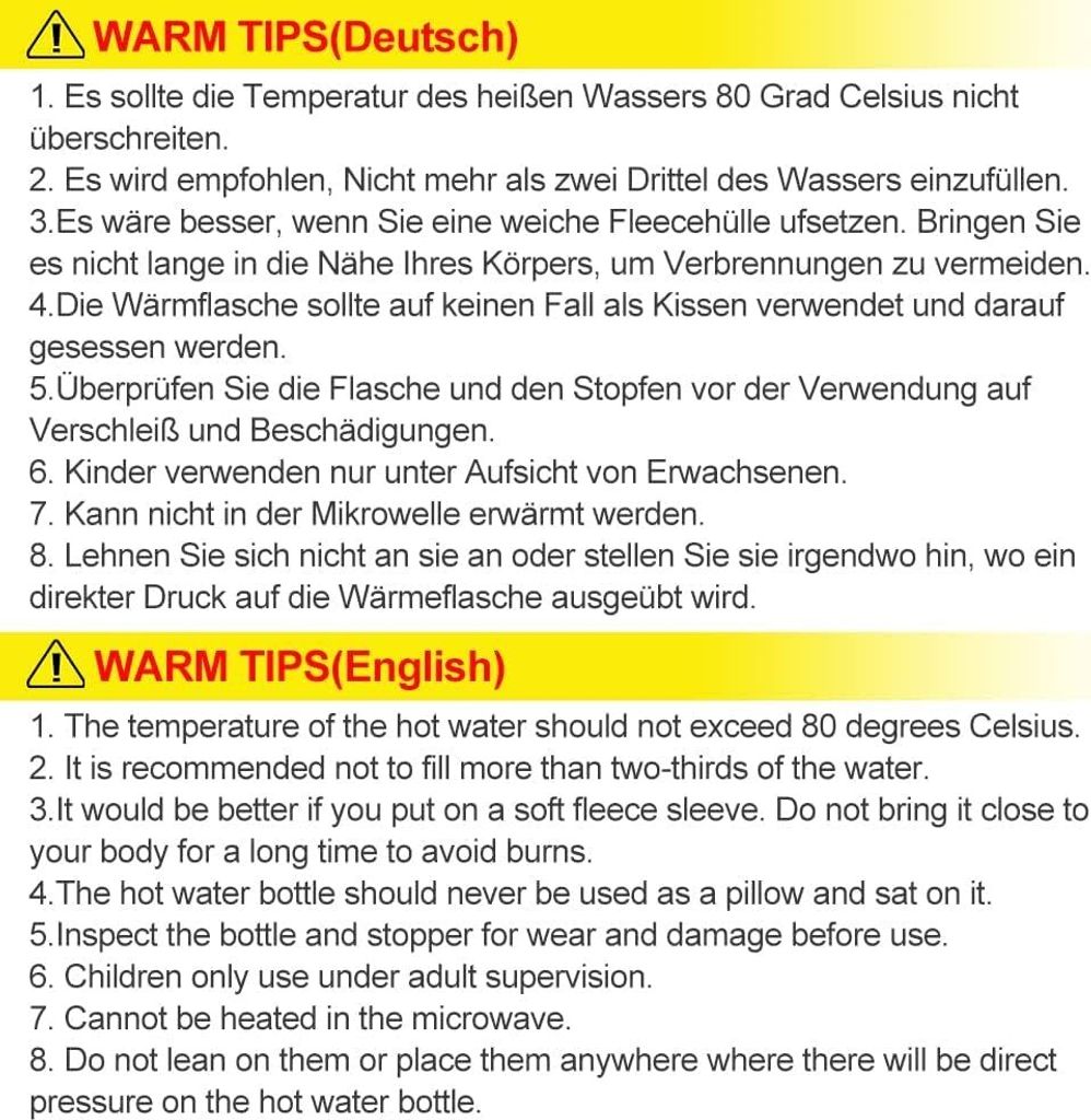 Wärmflasche mit weichem Taillenbezug,1000ml Produktbild 5