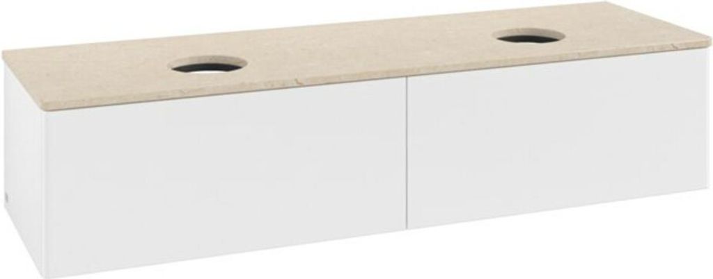 V&B Waschtischunterschrank ohne Frontstruktur, mit Beleuchtung Antao 160x50cm, WBP-farbe botti., wh. m Lac