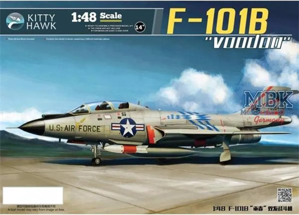 Maquette F-101B Voodoo Kitty Hawk KH80114 pour Collectionneur 1/48