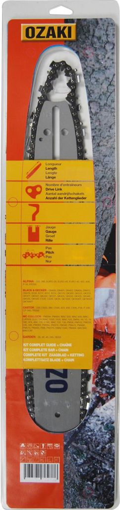 40 cm Montage-Guide G + Kette 3/8 Low Pro 050 (13 mm) - 56 Antriebe (E56) Ozaki