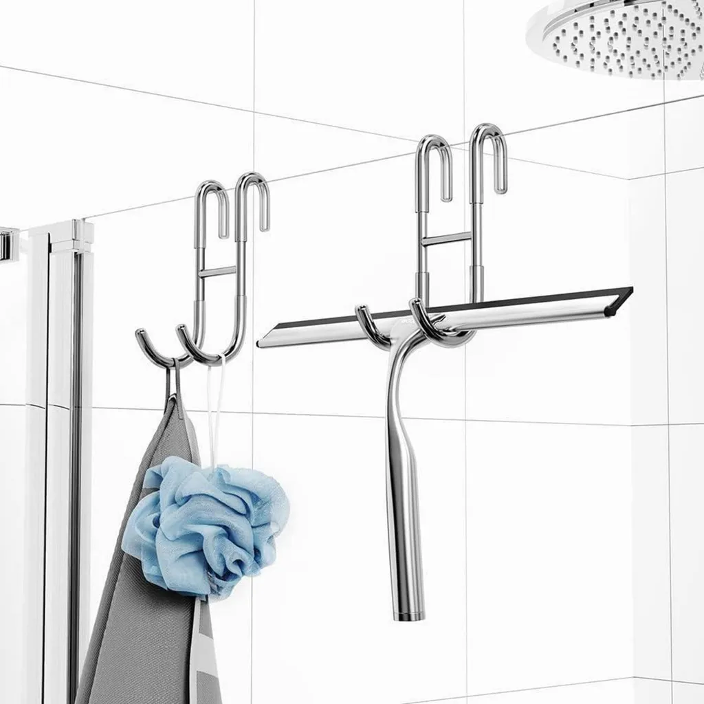 Lot de 2 Crochets de Douche en Acier Inoxydable V2A Robustes et Durables - 6