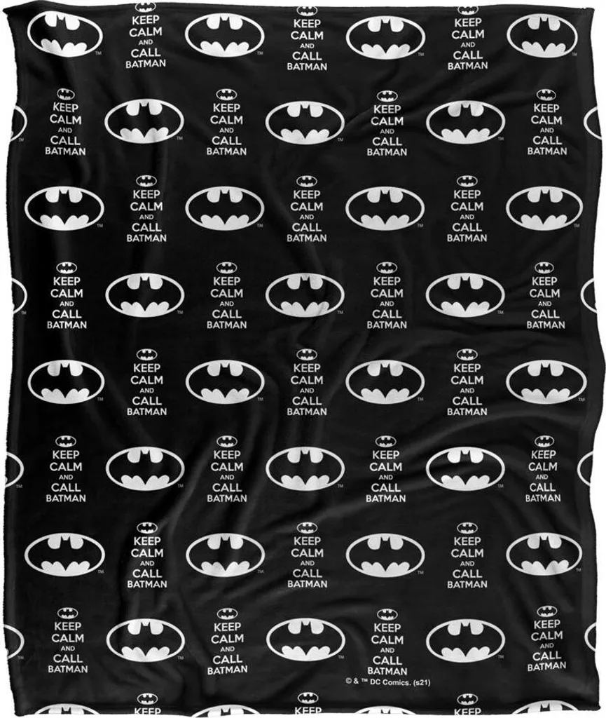 Couverture Batman Colorée Keep Calm TV19502 en Microfibre Douce Unique