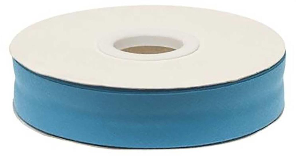20m Schrägband unifarben 20mm ozean blau