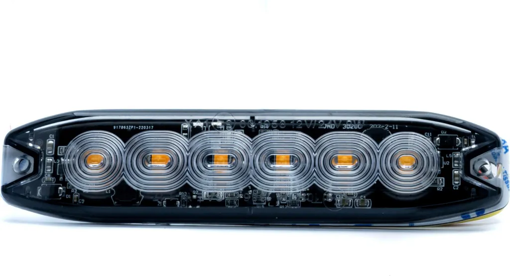 Flash stroboscopique LED Orange 18W pour Signalisation Véhicule ECE R65