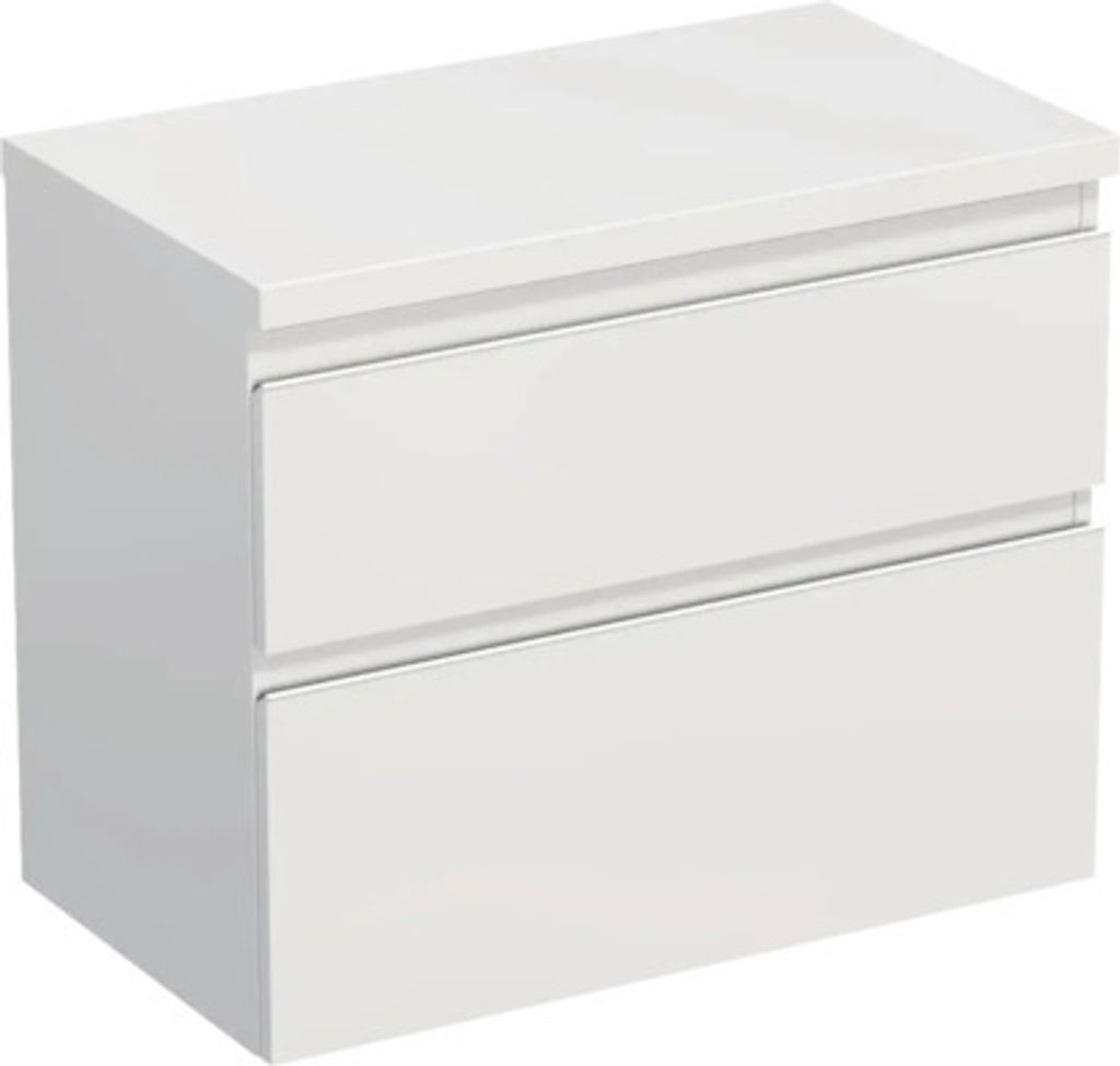 Jungborn Waschtischunterschrank TRENTA BxHxT 76,7 x 64,6 x 44,5 cm Frontfarbe weiß hochglanz glanz TRE DESK 80 2Z W A001