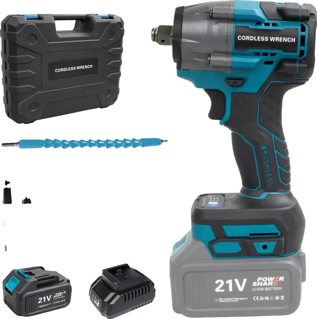 Boulonneuse à chocs moteur Brushless 480Nm type bleuA pour bricolage EU