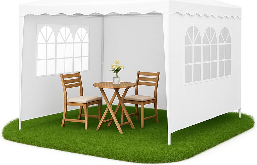 Aga Gartenpavillon 3x3m DS7007 Weiß