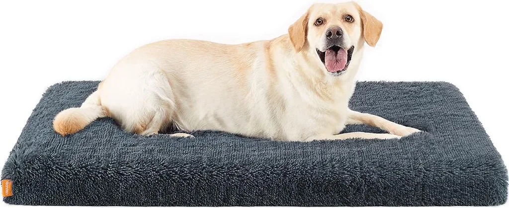 Lit pour chien XXL pour grand salon matelas en peluche 122cm gris chic