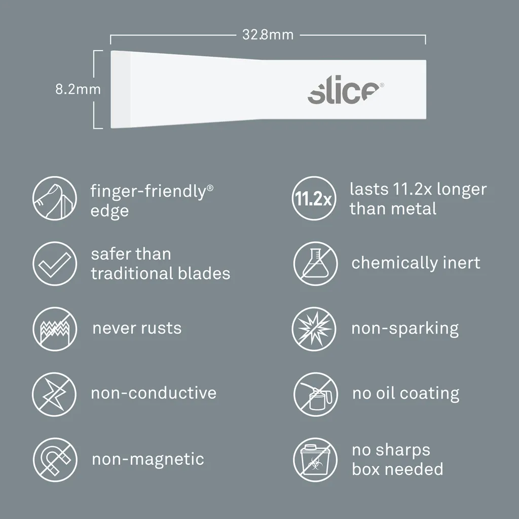 Slice 10534 Ceramic spare blades, chisel blade 4 pc(s) - 9