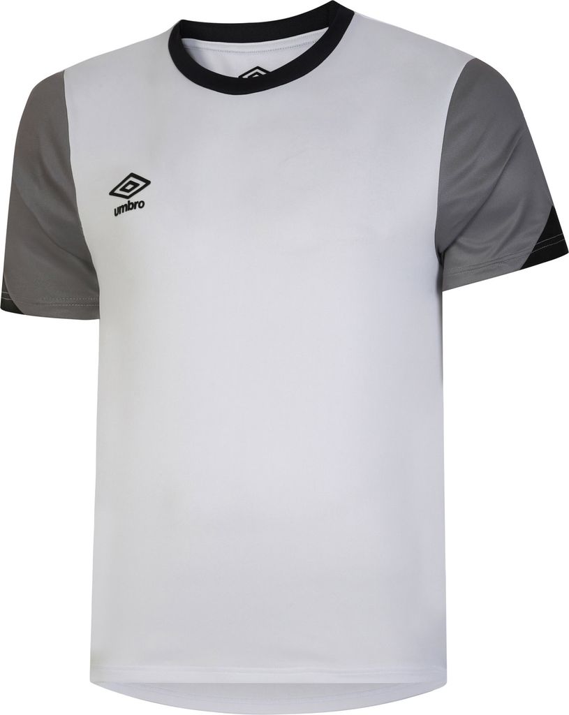 Umbro - Kinder Trikot "Total", Training UO1612 (158) (Weiß/Titanium-Grau/Schwarz)