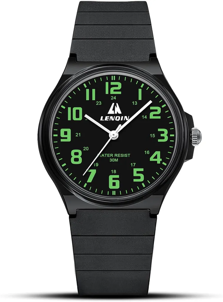 Orologio Uomo Sportivo Silicone - Orologio Quarzo 30m Water Resistant