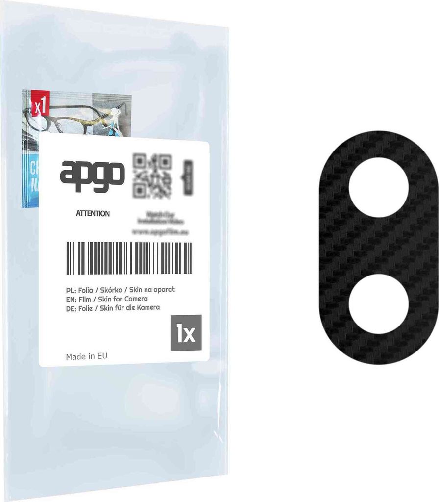 apgo Objektivschutz-Folie, Kameraschutz kompatibel mit Umidigi A3 Pro, Carbon-Imitation, Rückseite Schutzfolie für Kamera-Insel, Hinten Folie, kr...