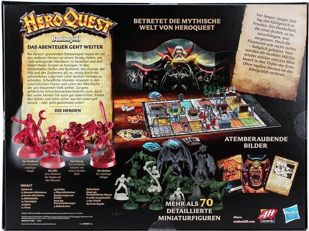 HeroQuest Système de Jeu de Base 2022 Version Anglaise - Jeu Hasbro