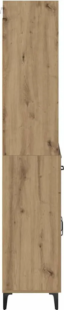 vidaXL Credenza rovere artigianale 69,5 x 34 x 180 cm Materiale a base di legno - 8